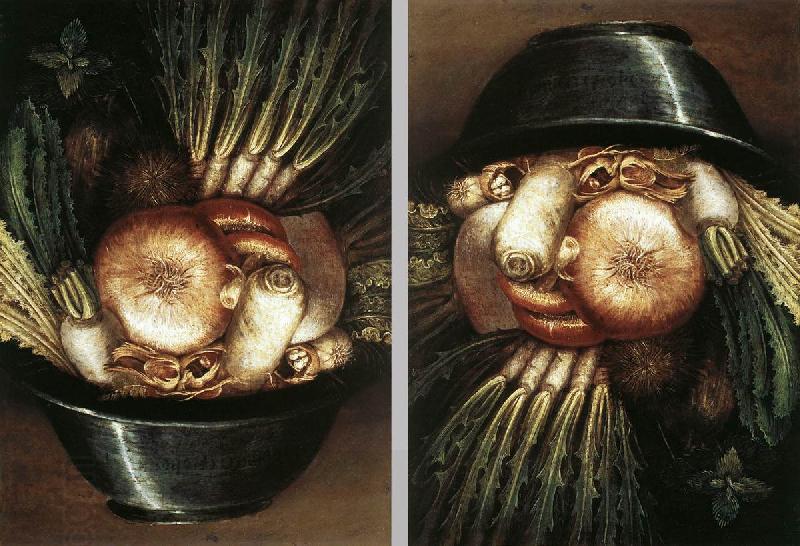 ARCIMBOLDO, Giuseppe Vegetables in a Bowl or The Gardener  dggh